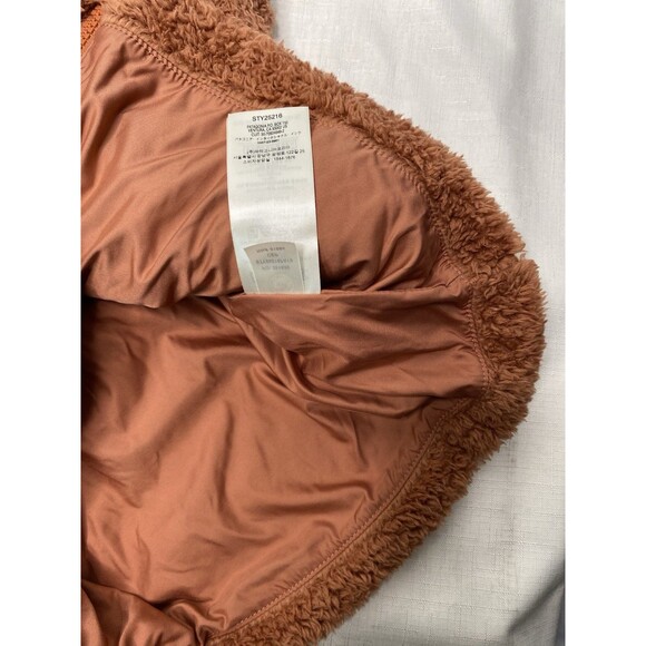 Patagonia Los Gatos Vest Womens Med Burnt Orange Lined Fleece High Pile Full Zip - Picture 7 of 9
